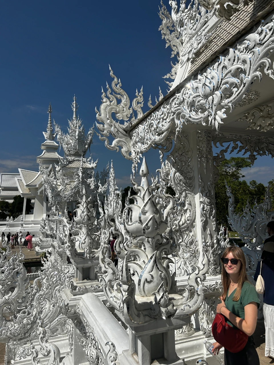 Widok na świątynię White temple - Wat Rong Khun